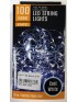 LED INDOORS STRING LIGHTS 10 METERS COOL WHITE BATTERY OPERATED 